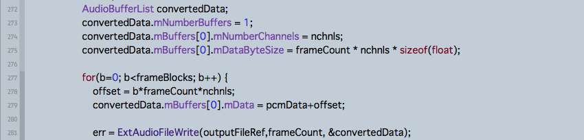 Core Audio: a quick example using Extended Audio File Services